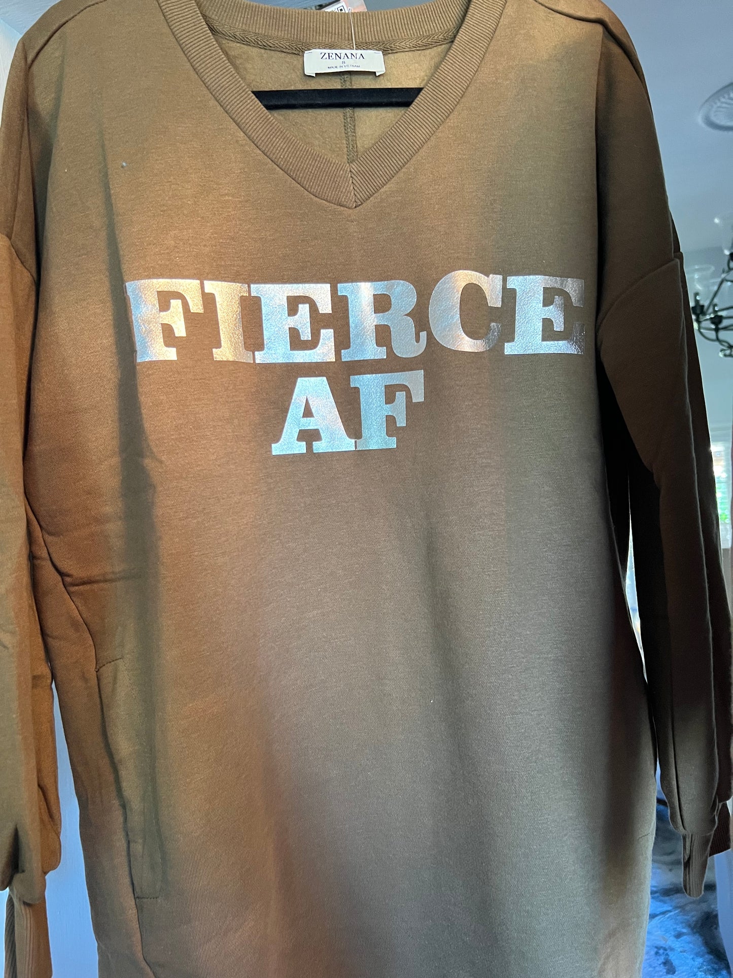 Sweatshirt Dress shrug sold separately