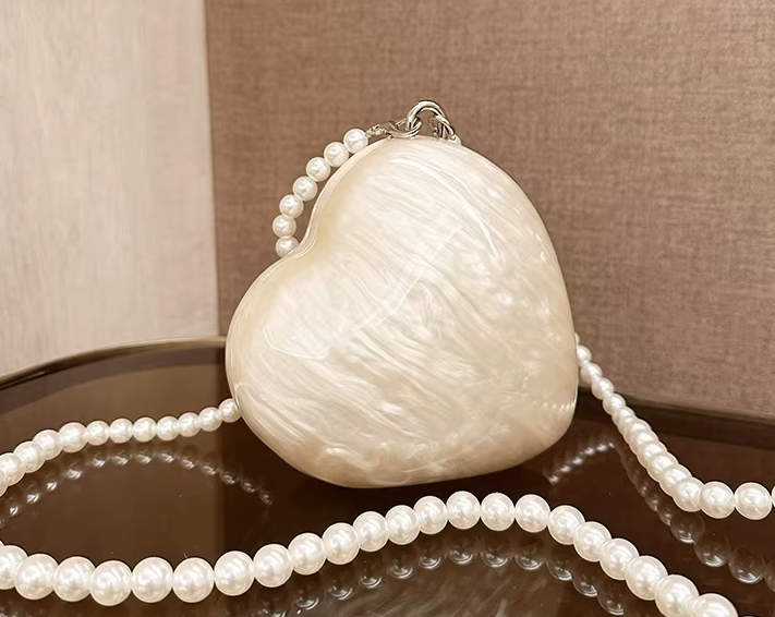 Acrylic heart purse