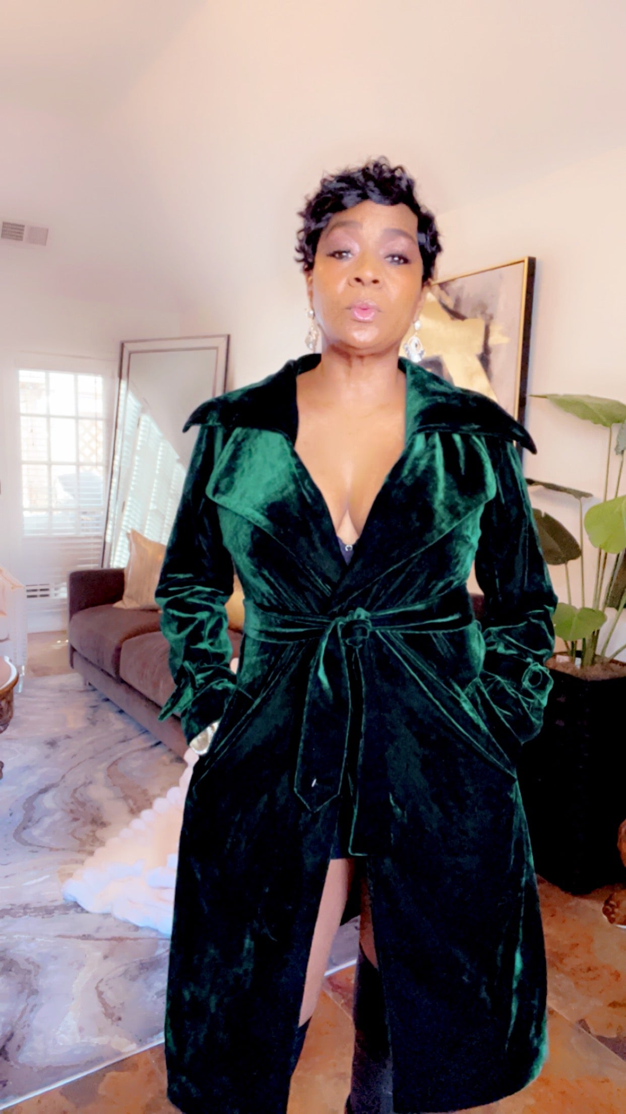 Velvet dress/overcoat