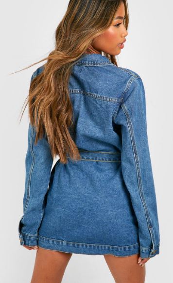 Belted Denim Dress