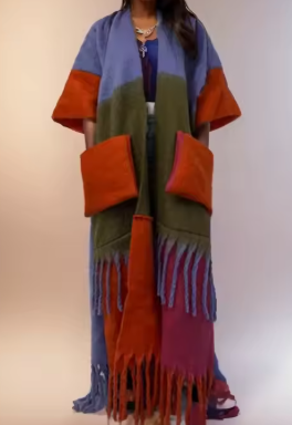 Cardigan coat with pockets