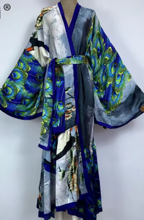 Puff sleeve kimono