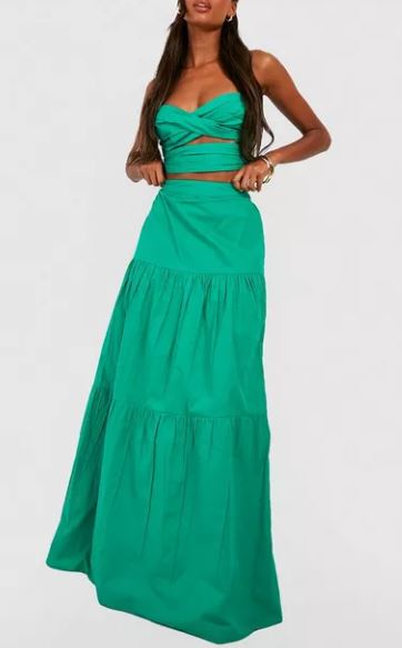 Tall girl friendly, 2pc maxi skirt set
