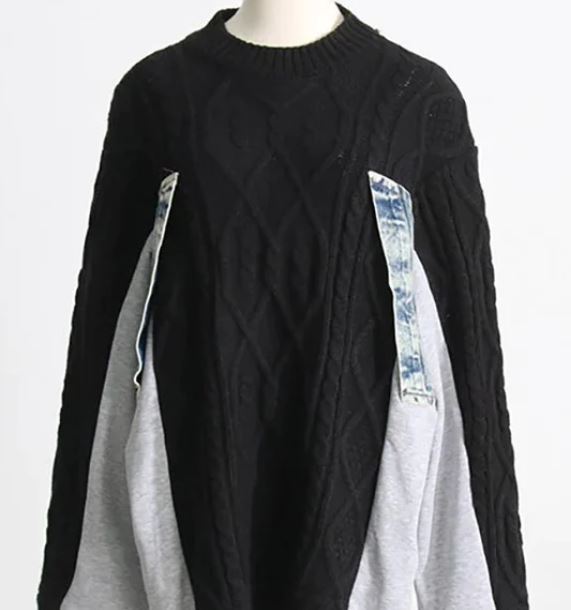 Patch work Sweater/dress (preorder)