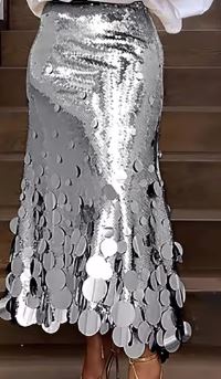 Long sequin skirt