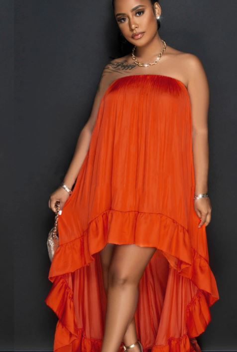 high low dress, halter dress, swing dress