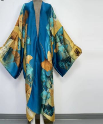 kimono, fringe kimono, long dress