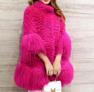 fur coat, faux fur, pink faux fur