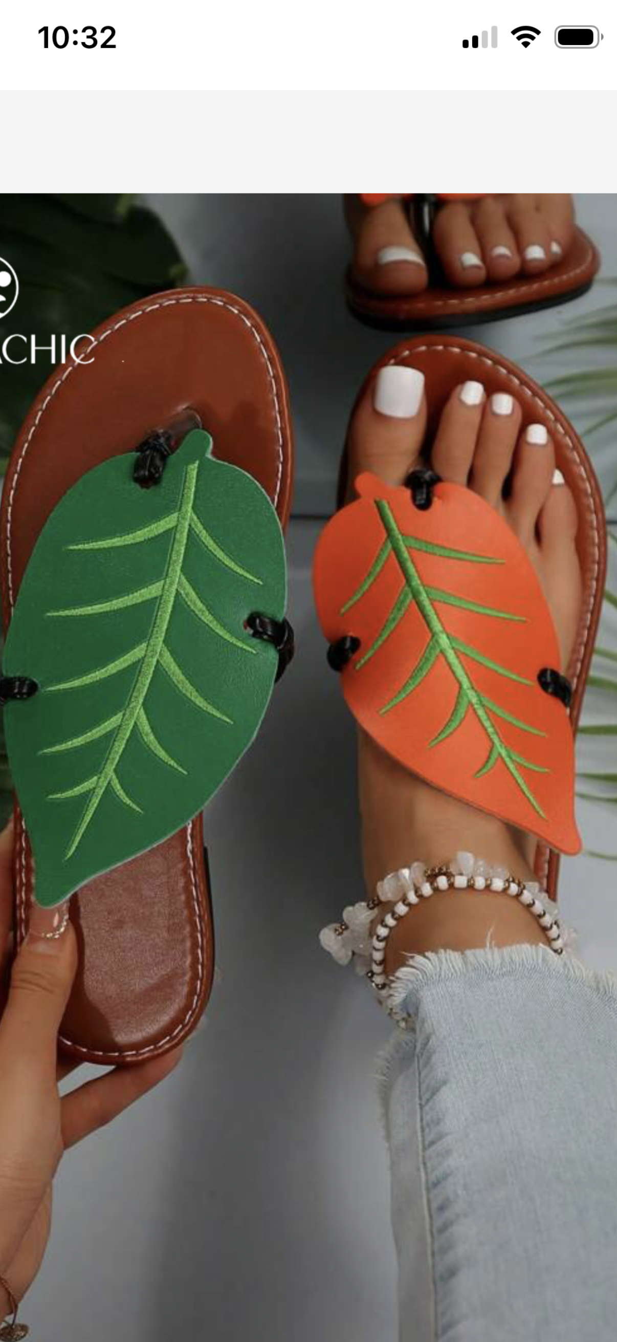 Leaf sandal