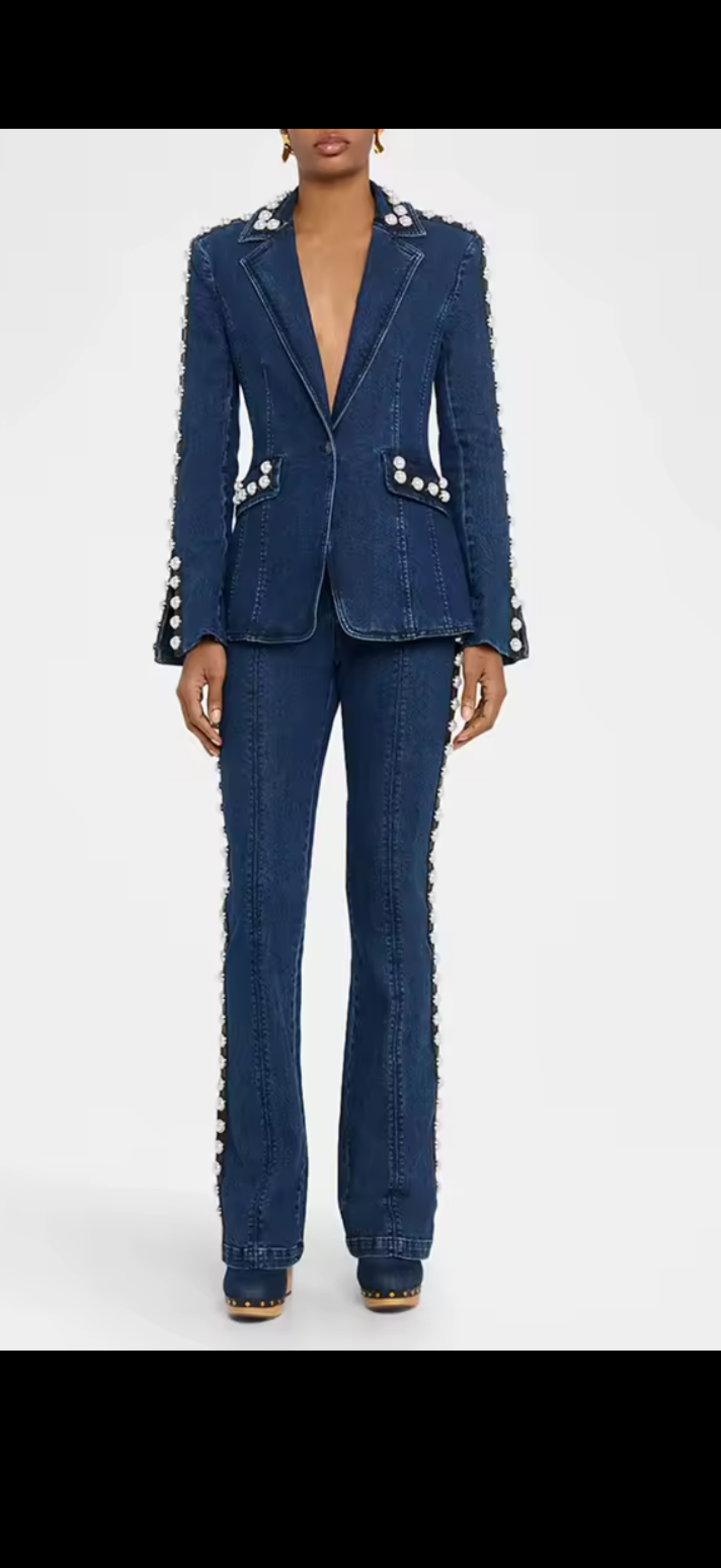 Denim suit