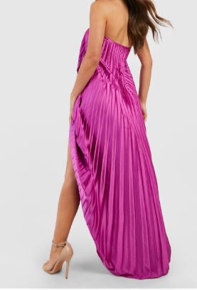 PLEATED BANDEAU MAXI