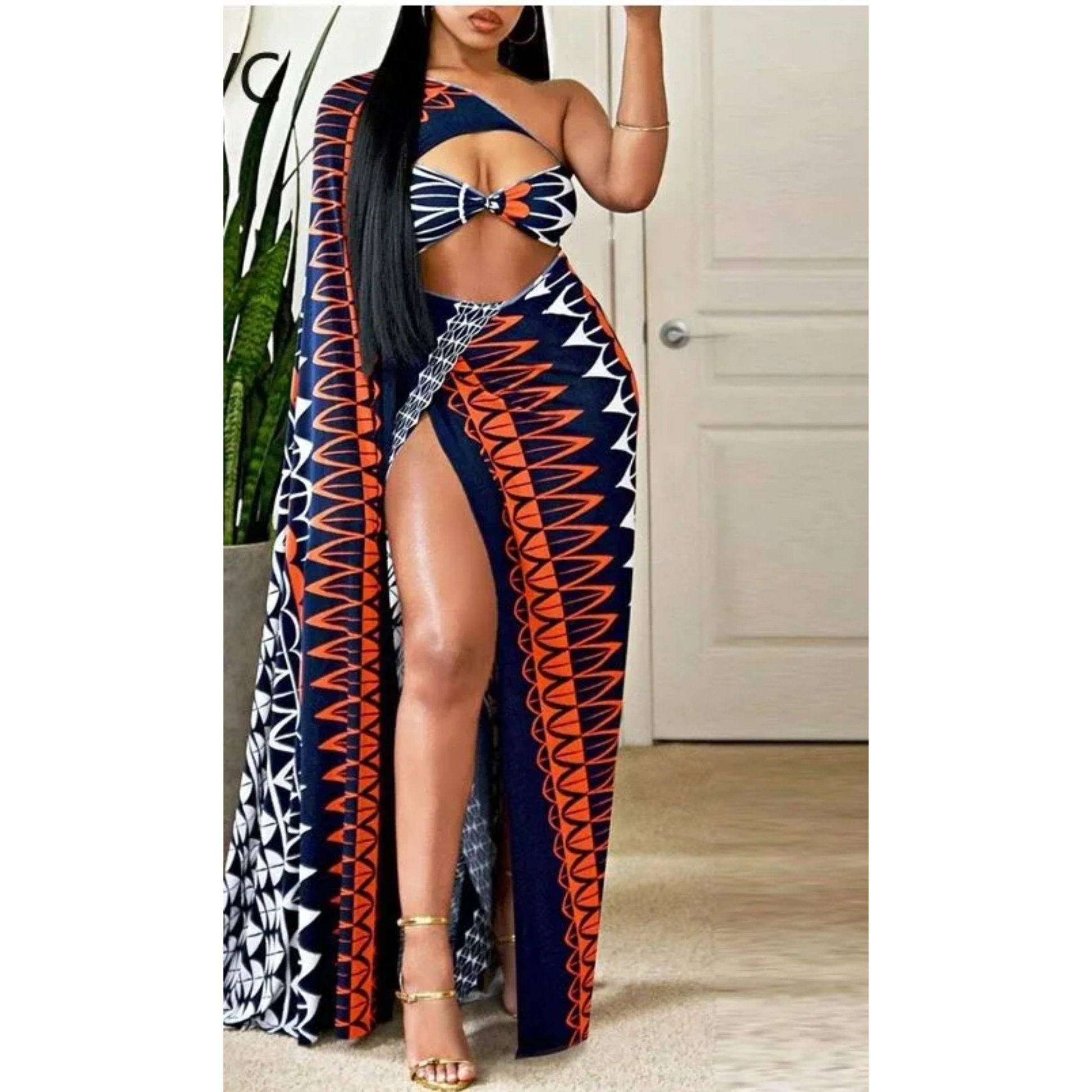 sexy beach dress, stretch high split